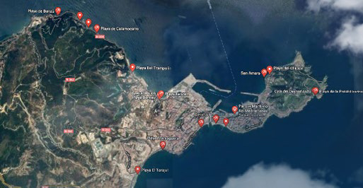 Ruta costeras de playa