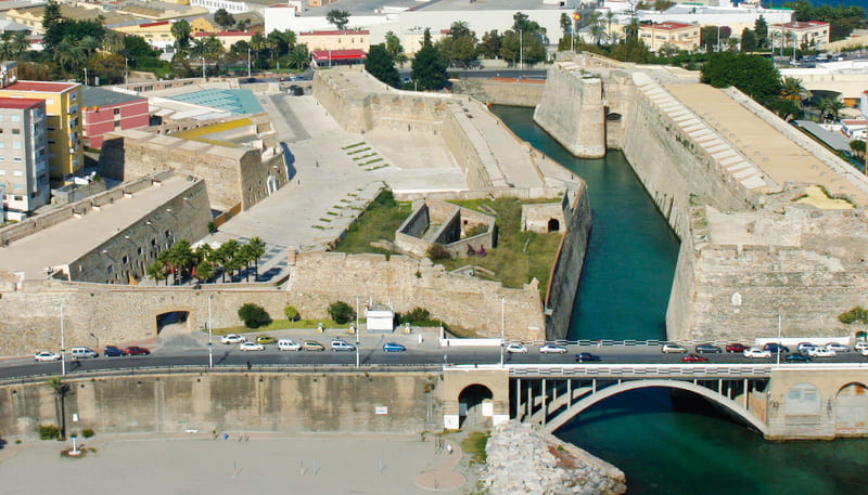 aérea murallas reales ceuta