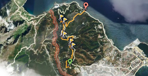 ruta corta de los fuertes